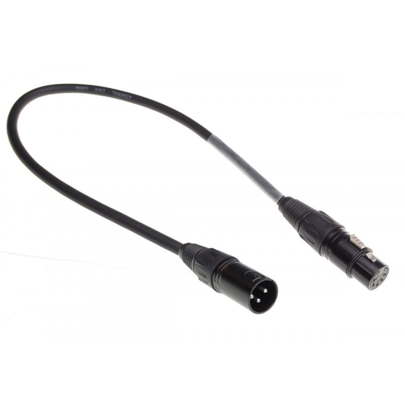 DMX Adapter Cable 3 Pole Male to 5 Pole Female XLR 50 CM Black Admiral