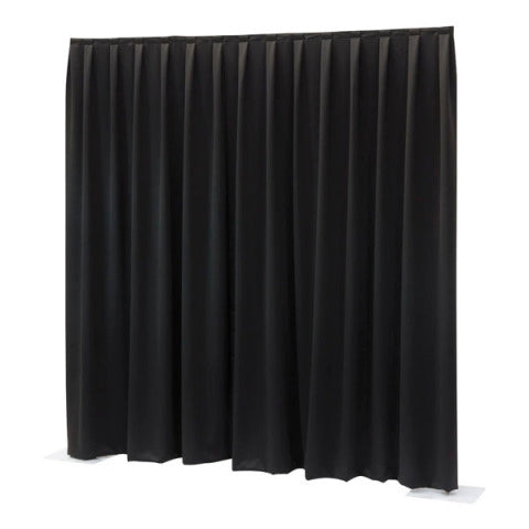 Pipe &amp; Drape Doek Wentex Gordijn Dimout 330x300 cm Geplooid (Zwart)