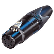  NC5FXXBAG CONNECTOR XLR 5P VROUW. ZWART SILVER CONTACTEN NEUTRIK