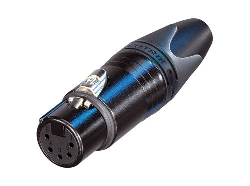  NC5FXXBAG CONNECTOR XLR 5P VROUW. ZWART SILVER CONTACTEN NEUTRIK