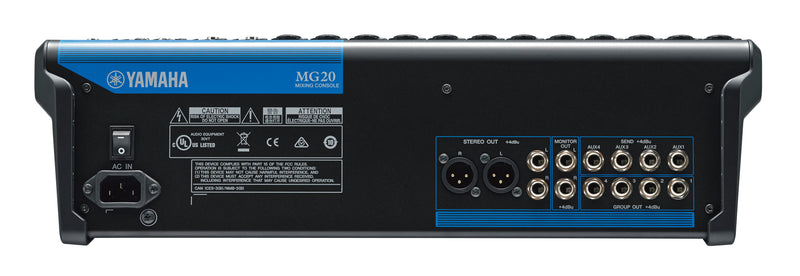 MG20 YAMAHA 20-kanaals analoge mengtafel 