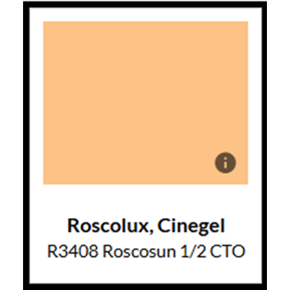 Cinegel #3408 Rosco Correctiefilter Roscosun 1/2 CTO (50x60cm)
