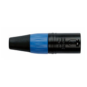 XLR CONNECTOR MANNELIJK, ZWARTE BEHUIZING - BLAUW