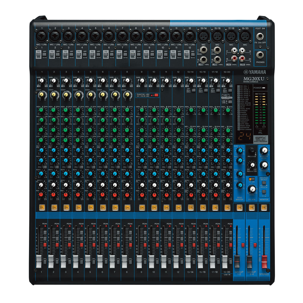 MG20XU YAMAHA 20-kanaals analoge mengtafel met FX