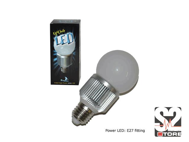 LEDLAMP 5X 1W 220V WIT E27 S2