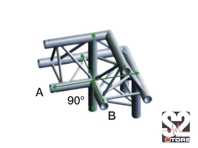 Deco 22 Truss Driehoek Hoek 90° Down Right Apex Up