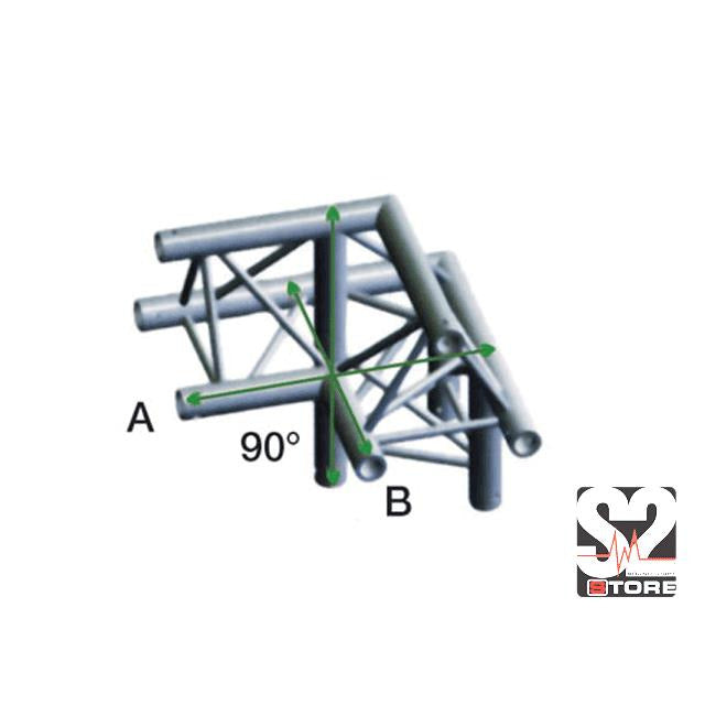DECO 22 (DRIEHOEK) HOEK 90� DOWN RIGHT APEX UP TRUSS