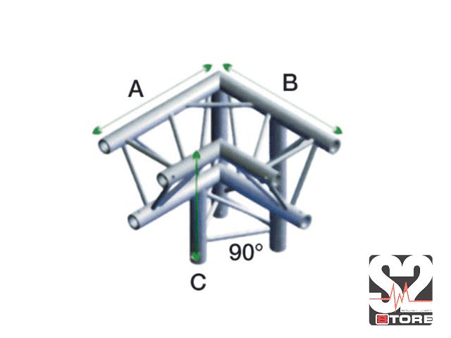 DECO 22 (DRIEHOEK) HOEK 90� DOWN RIGHT APEX DOWN TRUSS
