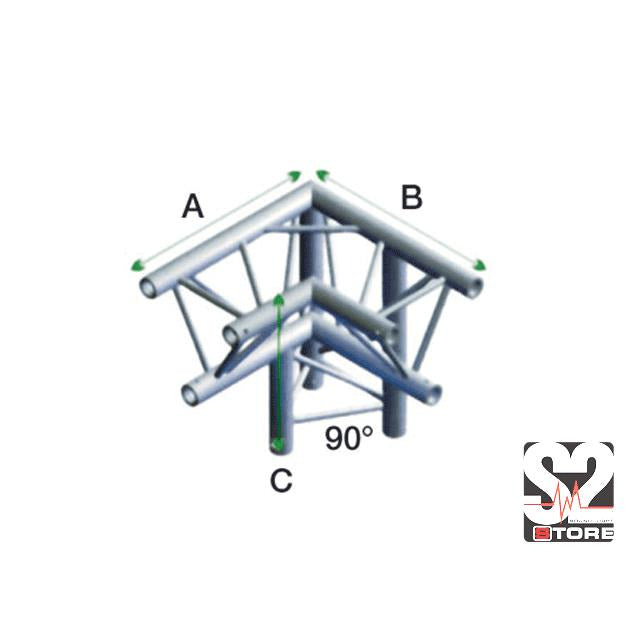 DECO 22 (DRIEHOEK) HOEK 90� DOWN RIGHT APEX DOWN TRUSS