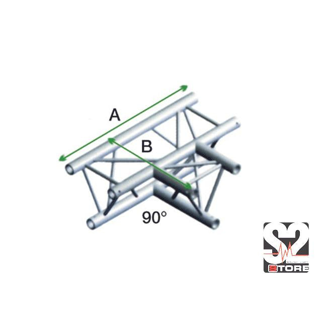 DECO 22 (DRIEHOEK) 90� T-STUK 3-WEG HORIZONTAAL TRUSS