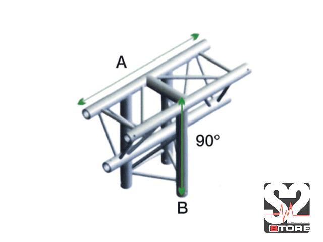DECO 22 DRIEHOEK 90� T-STUK 3-WEG VERT. APEX DOWN TRUSS