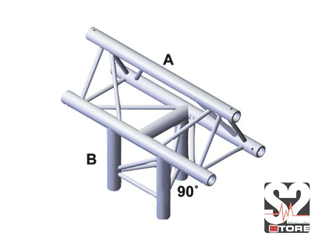 DECO 22 TRUSS DRIEHOEK T-STUK 3-WEG VERTIKAAL APEX UP SHOWTE