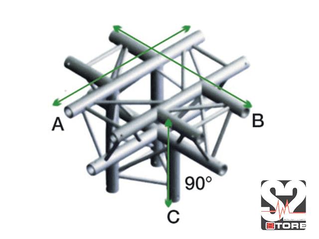 DECO 22 TRUSS 90Ý CROSS + DOWN 5-WEG APEX DOWN SHOWTEC