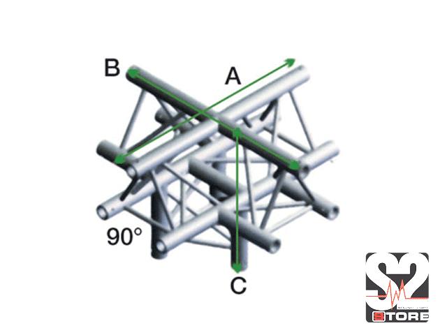 DECO 22 (DRIEHOEK) CROSS + DOWN 5-WEG APEX UP TRUSS