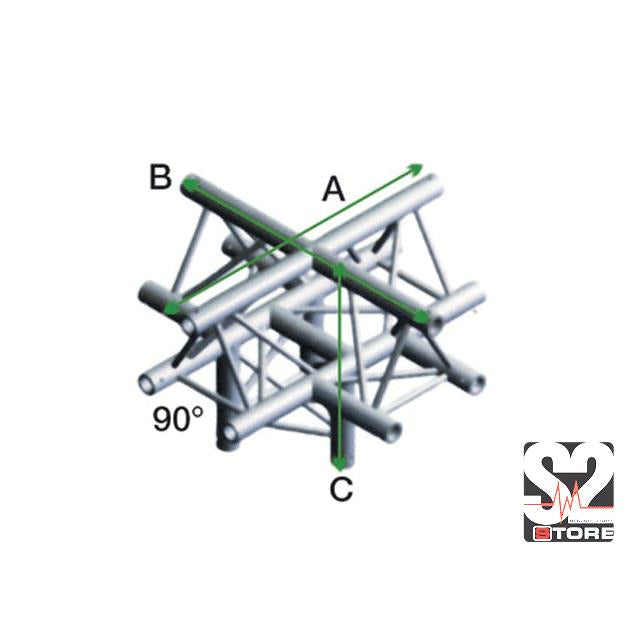 DECO 22 (DRIEHOEK) CROSS + DOWN 5-WEG APEX UP TRUSS