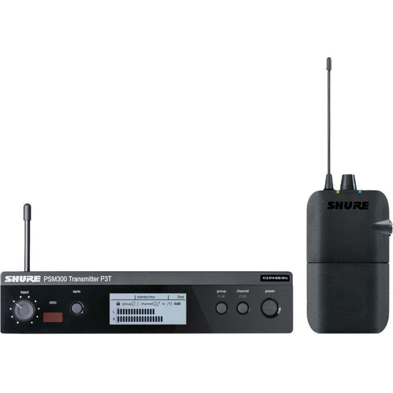 PSM300 SHURE Draadloos in-ear systeem H20 (518-542 MHz, BE)