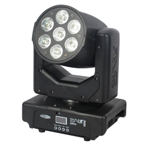SHARK WASH ONE SHOWTEC 7 x 12W Q6 RGBWA + UV LED MOVINGHEAD