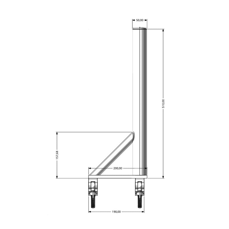 SUP-ARM60B ConteStage Arm voor 50cm Truss (Zwart)