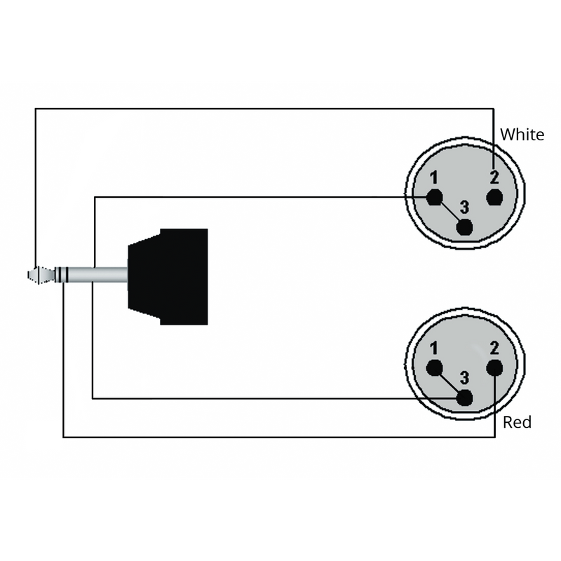 SIGNAALKABEL MINI JACK MALE STEREO --> 2x XLR MALE 3m PROCAB