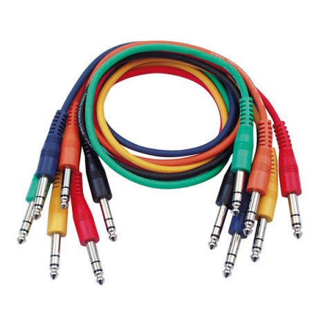 PATCH KABEL JACK STEREO 6 STUKS 30CM DAP AUDIO