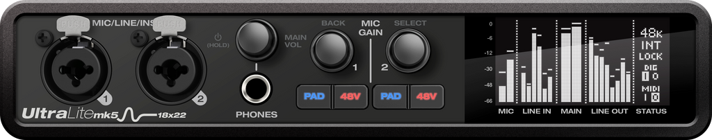 ULTRALITE MK5 MOTU 18-input / 22-output USB AUDIO INTERFACE