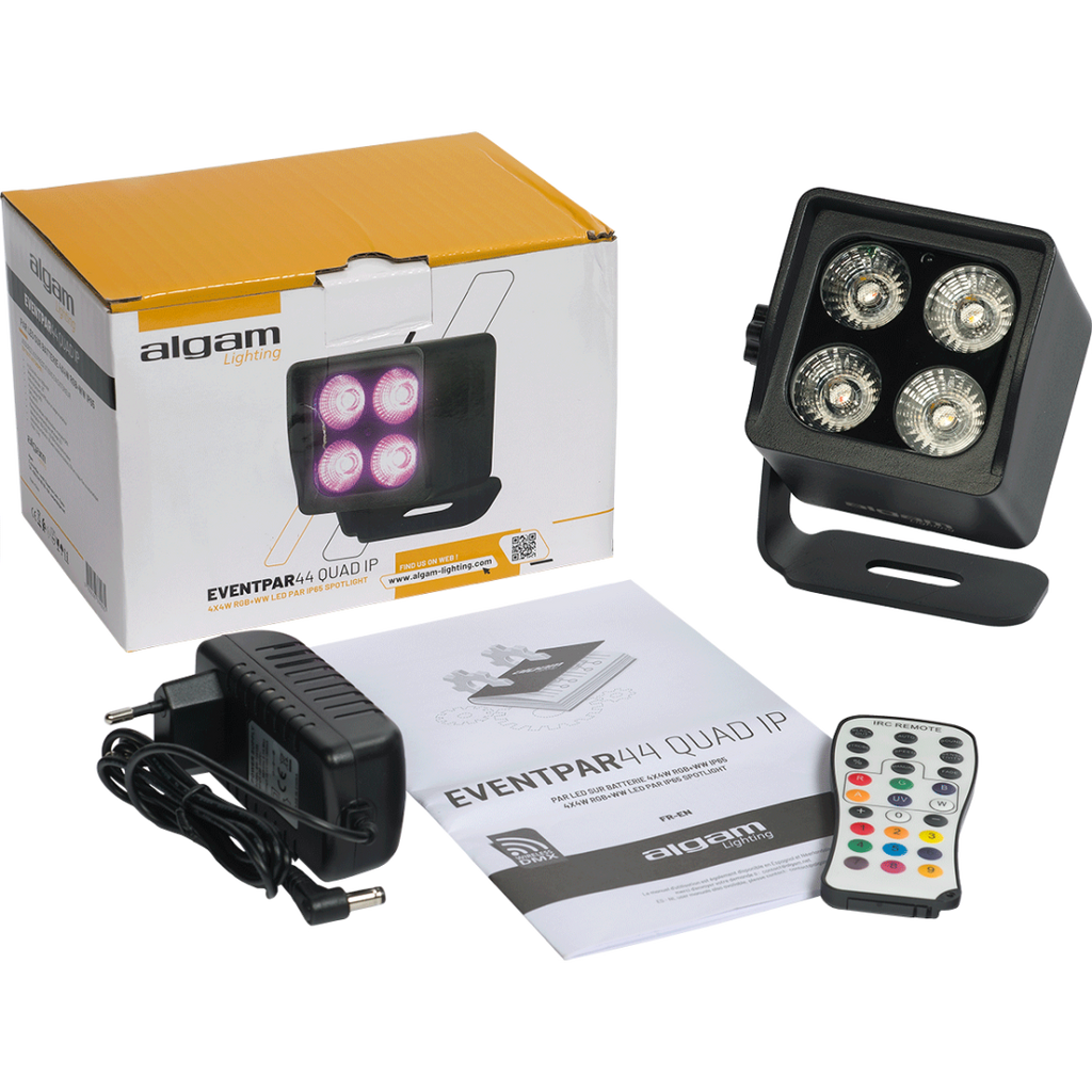 EVENTPAR 44 QUAD IP Algam Lighting Compacte Batterij-Uplighter