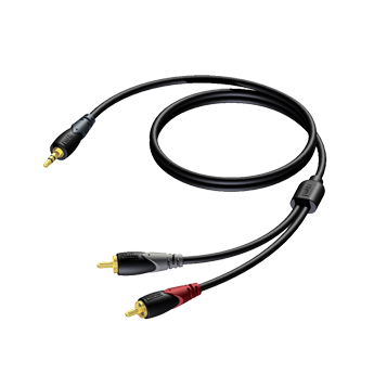 JACK 3.5MM - 2 X RCA MALE 20M KABEL PROCAB