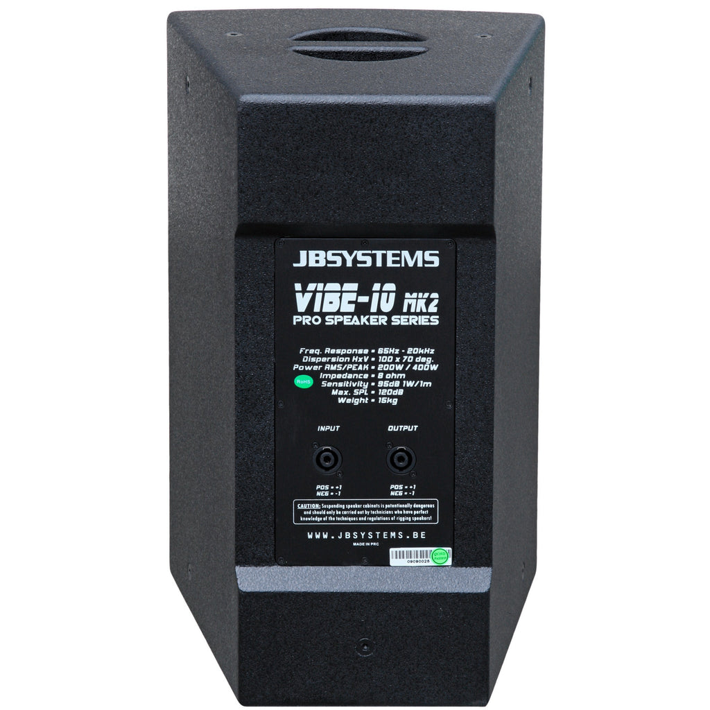 VIBE 10 MK2 JB SYSTEMS PRO SPEAKER 10'' 200W RMS 8 OHM /STUK