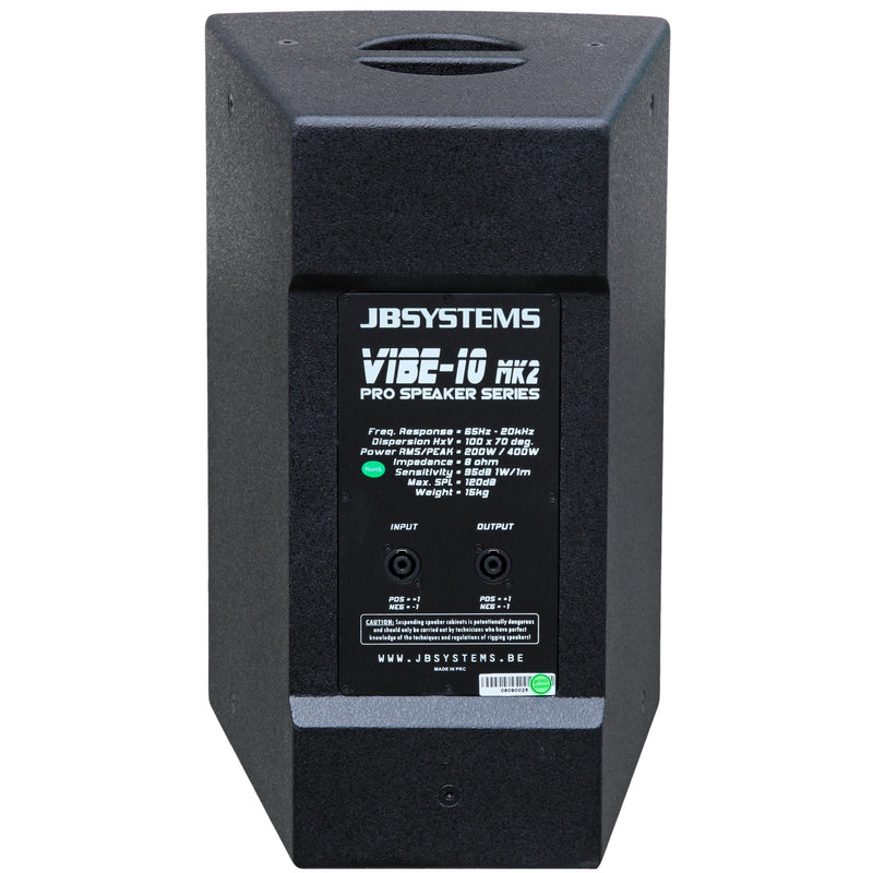VIBE 10 MK2 JB SYSTEMS PRO SPEAKER 10'' 200W RMS 8 OHM /STUK
