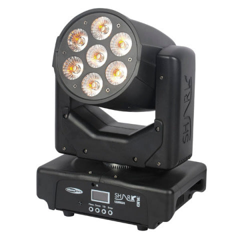 SHARK WASH ONE SHOWTEC 7 x 12W Q6 RGBWA + UV LED MOVINGHEAD
