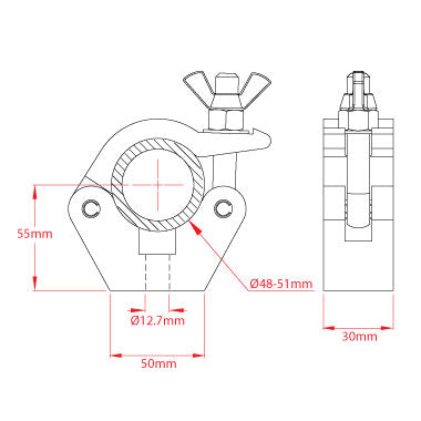 SLIMLINE HALF COUPLER DOUGHTY MAX 350KG