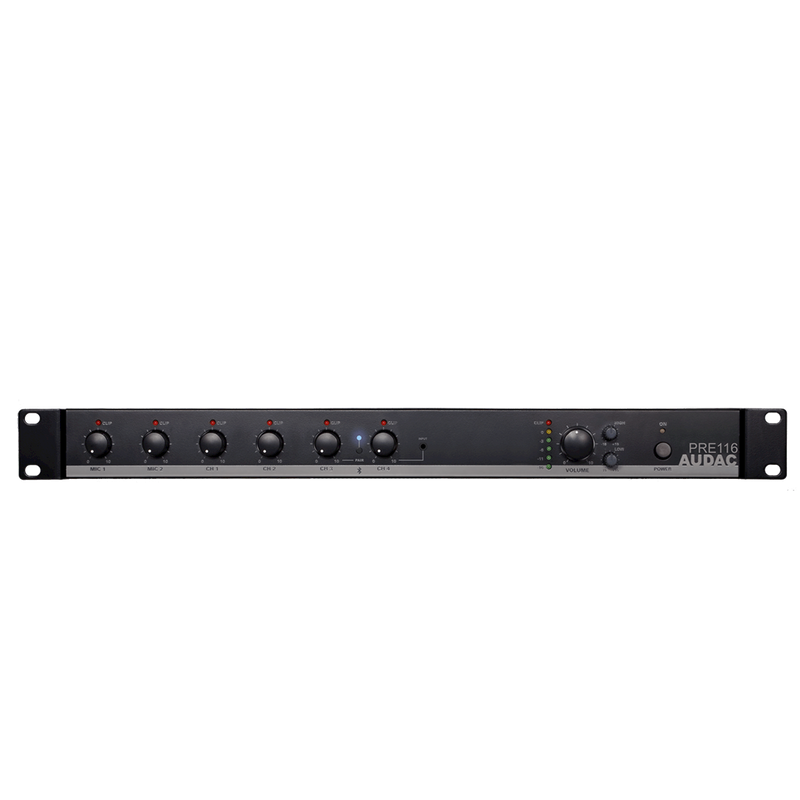 PRE116 AUDAC 1 ZONE 19" MIXER - BLUETOOTH RECEIVER