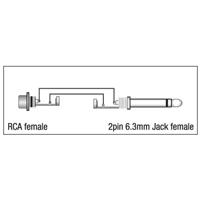 XGA06 DAP Adapter RCA F naar Jack M Mono