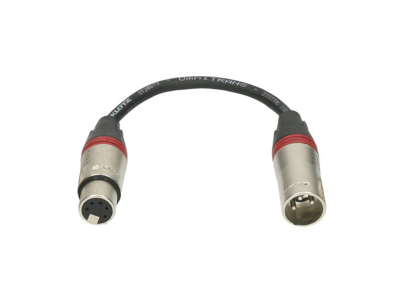OVERGANG DMX 5P VROUWELIJK -> 3P MANNELIJK 20cm KLOTZ