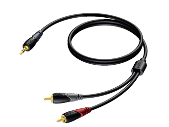 JACK 3.5mm - 2 x RCA MALE 5m KABEL PROCAB