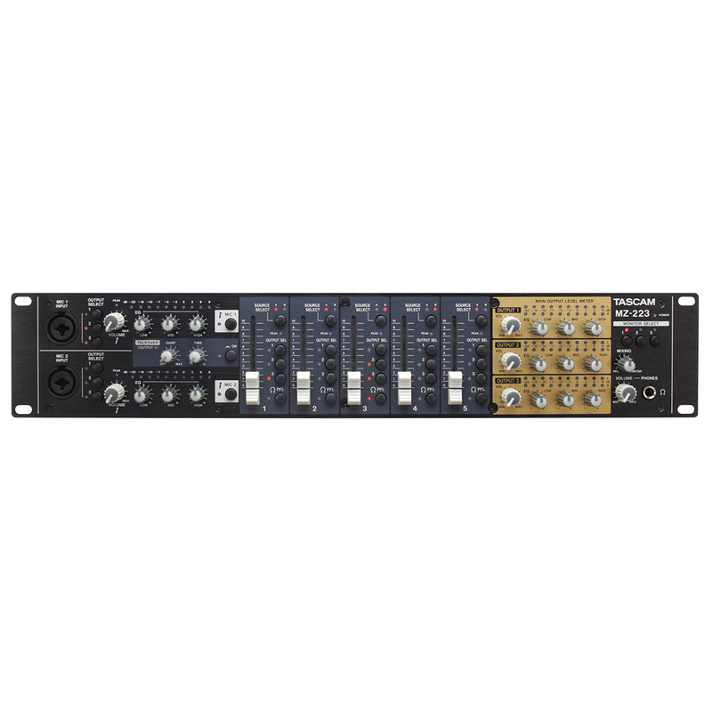 MZ-223 TASCAM 3-ZONE INSTALLATIEMIXER 2U / 19"