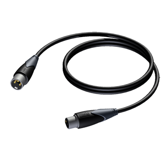 MICROFOON KABEL XLR MALE-XLR FEMALE 1m PROCAB