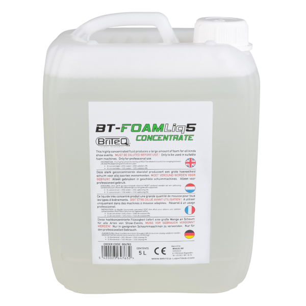 BT-FOAMLIQ5 Briteq Schuimvloeistof Concentraat 5L