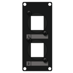 CASY107/B Caymon 1 Unit Afdekplaat voor 2 x Keystone Adapter