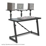 FDJT 01 Gravity DJ Desk with Adjustable Loudspeaker and Laptop Trays