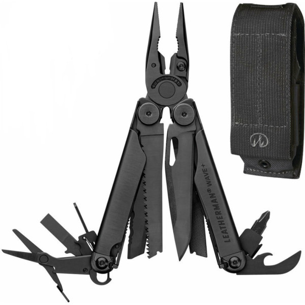 Wave+ Leatherman Multitool with Nylon Pouch (Black)