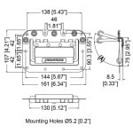 H7151Z Medium Recessed Handle with Thin Grip and Rivet Protection Penn Elcom