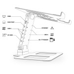 Stand Hub Pro Reloop Laptopstatief met Multimedia Hub