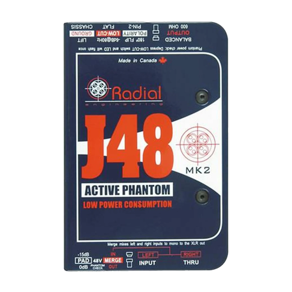 J48 MKII Radial Actieve DI Box Mono