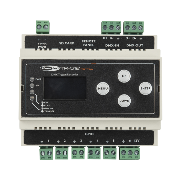 TR-512 Install Showtec Din-Rail DMX Recorder/Afspeelunit