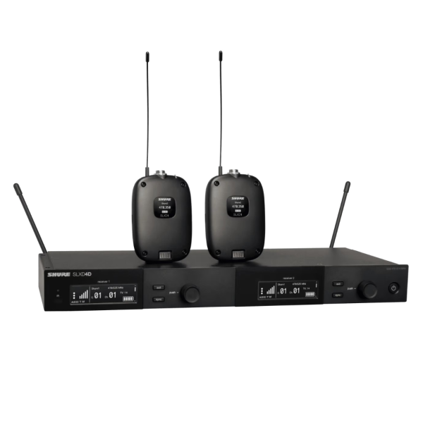 SLXD14D Shure Dual Wireless System with 2 SLXD1 Bodypack Transmitters (518-562 MHz BE)