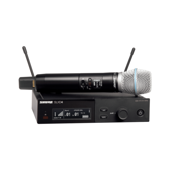 SLXD24E/B87A SHURE WIRELESS HANDHELD SYSTEM H56 (518-562MHz)