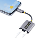 USB-C Headphone Splitter STARTECH USB-C Dual Headset Adapter