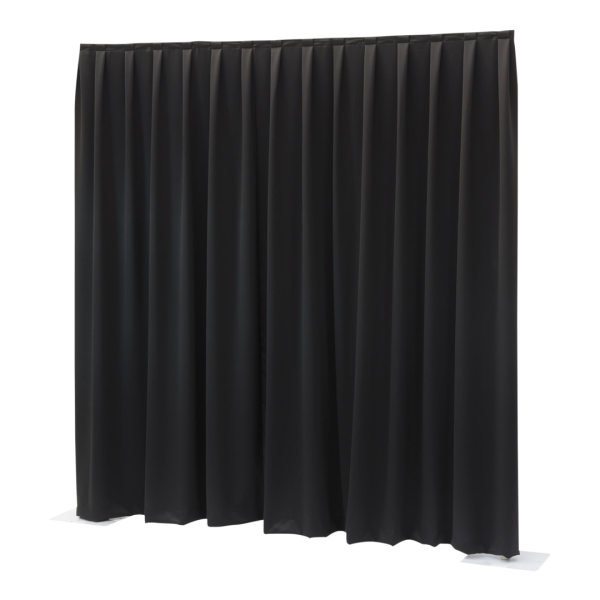 Pipe n Drape Doek Wentex Gordijn MGS 330x300 cm Geplooid (Zwart)