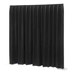 Pipe & Drape Curtain Wentex Molton CS 330x300 cm Pleated (Black)